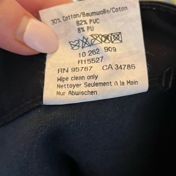 90s vintage Mavi faux leather low rise boot cut pants - Picture 7 of 11